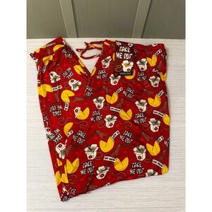 Main And Local Mens Take Me Out Chinese Takeout Lounge Pants Red XL New